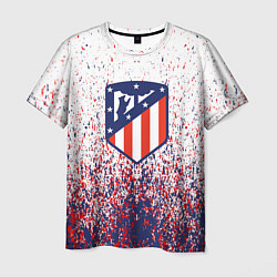 Мужская футболка Atletico madrid logo брызги красок