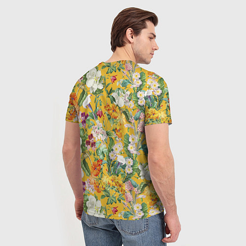Мужская футболка Цветы Солнечное Лето / 3D-принт – фото 4