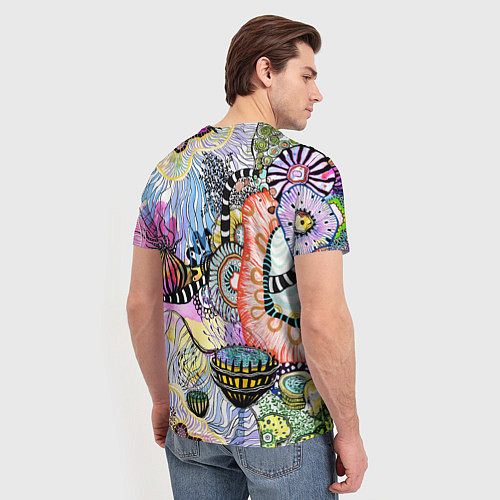 Мужская футболка Подводный цветочно коралловый мир / 3D-принт – фото 4