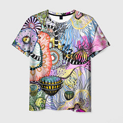 Мужская футболка Подводный цветочно коралловый мир