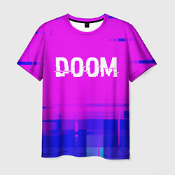 Мужская футболка Doom Glitch Text Effect