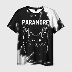 Футболка мужская Группа Paramore и Рок Кот, цвет: 3D-принт
