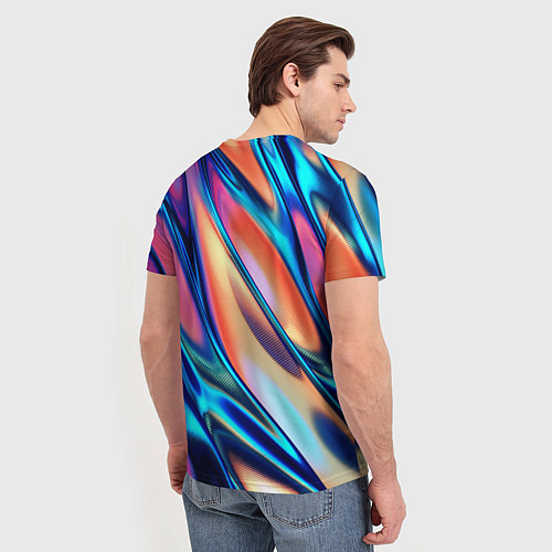 Мужская футболка Colorful flow / 3D-принт – фото 4