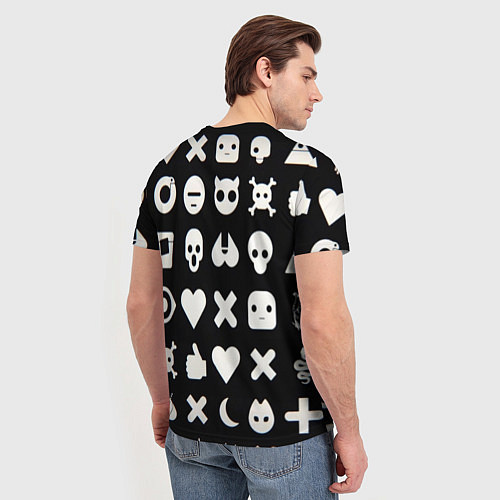 Мужская футболка Белые картинки / 3D-принт – фото 4