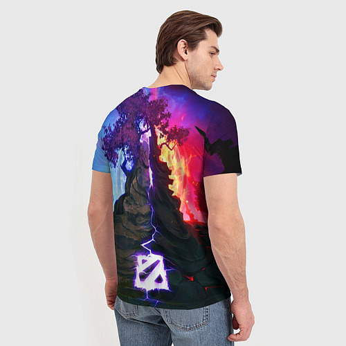 Мужская футболка Огонь и воздух / 3D-принт – фото 4