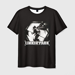 Мужская футболка Linkin Park рисунок баллончиком