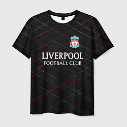 Мужская футболка Liverpool ливерпуль чёрточки