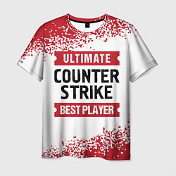 Мужская футболка Counter Strike: красные таблички Best Player и Ult