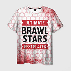 Мужская футболка Brawl Stars: красные таблички Best Player и Ultima