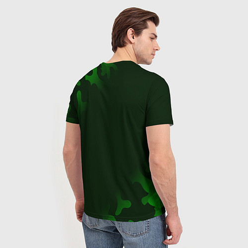 Мужская футболка Тимур - ЗАЩИТНИК - Милитари / 3D-принт – фото 4