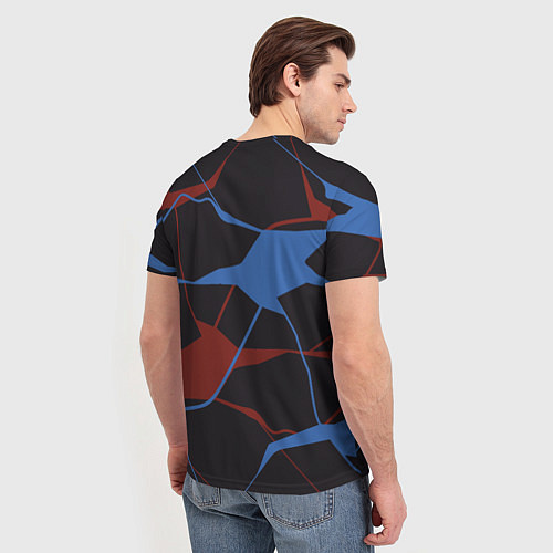 Мужская футболка Нилетто и красно-синие разводы / 3D-принт – фото 4