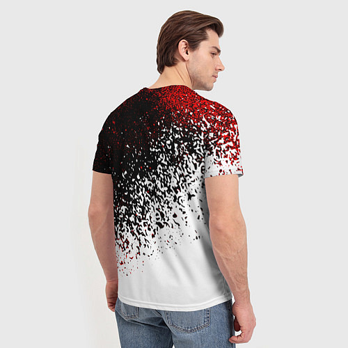 Мужская футболка Ac milan краска / 3D-принт – фото 4