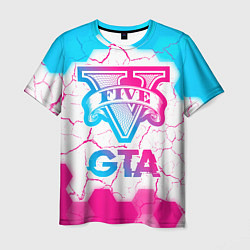 Мужская футболка GTA Neon Gradient