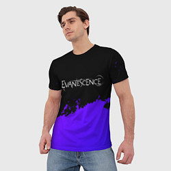 Футболка мужская Evanescence Purple Grunge, цвет: 3D-принт — фото 2