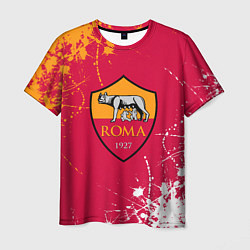 Мужская футболка Roma : рома брызги красок