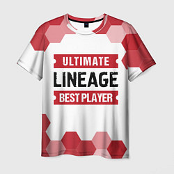 Мужская футболка Lineage: красные таблички Best Player и Ultimate