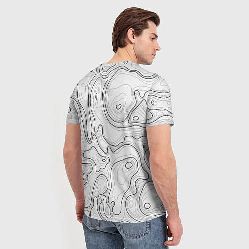 Мужская футболка Топографическая Карта Гор / 3D-принт – фото 4