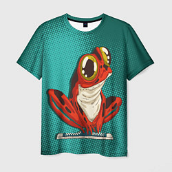 Футболка мужская Странная красная лягушка, цвет: 3D-принт