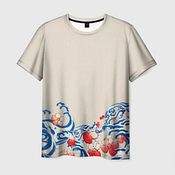 Мужская футболка Японский орнамент волн