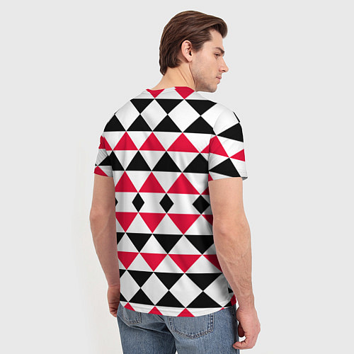 Мужская футболка Geometric shapes triangles / 3D-принт – фото 4
