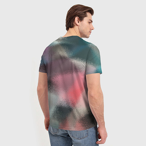 Мужская футболка Современный разноцветный абстрактный узор / 3D-принт – фото 4