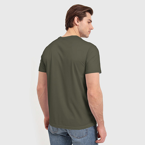 Мужская футболка Нежные акварельные листья / 3D-принт – фото 4