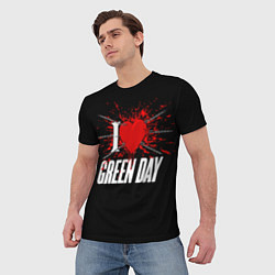 Футболка мужская Green Day Сердце, цвет: 3D-принт — фото 2