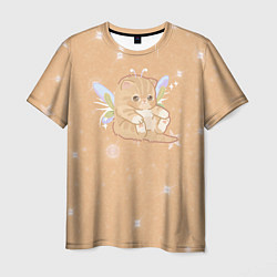 Мужская футболка Котёнок с крыльями