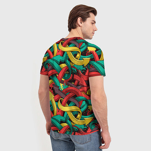 Мужская футболка Граффити стрелки Паттерн / 3D-принт – фото 4