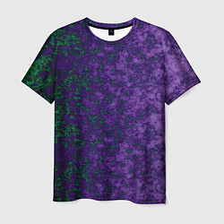 Мужская футболка Marble texture purple green color