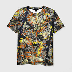 Мужская футболка Авангардный экспрессивный паттерн Fashion trend