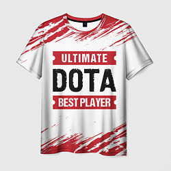 Мужская футболка Dota: красные таблички Best Player и Ultimate