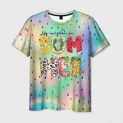 Мужская футболка Summer буквы из фруктов
