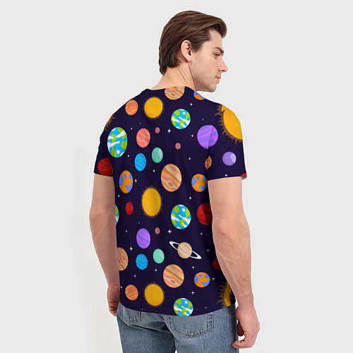 Мужская футболка Солнечная Система Планет / 3D-принт – фото 4