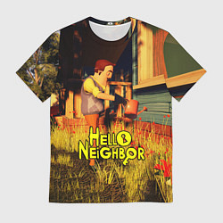 Футболка мужская Hello Neighbor Привет сосед Сосед поливает, цвет: 3D-принт