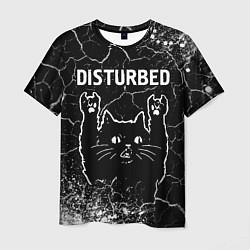 Мужская футболка Группа Disturbed и Рок Кот