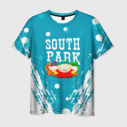 Мужская футболка Южный Парк - на голубом фоне