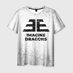 Мужская футболка Imagine Dragons с потертостями на светлом фоне