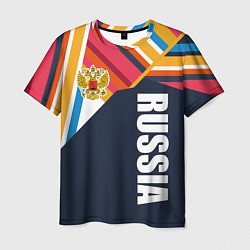 Мужская футболка RUSSIA - RETRO COLORS