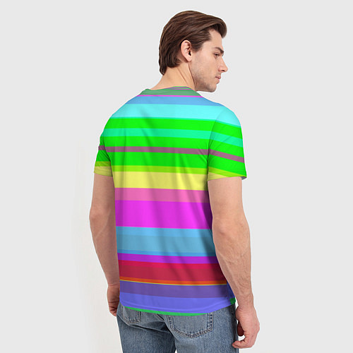Мужская футболка Тропические линии / 3D-принт – фото 4