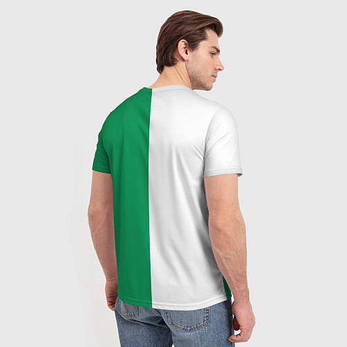Мужская футболка ФК Ахмат бело-зеленая форма / 3D-принт – фото 4