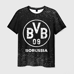Мужская футболка Borussia с потертостями на темном фоне