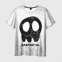 Мужская футболка Babymetal с потертостями на светлом фоне
