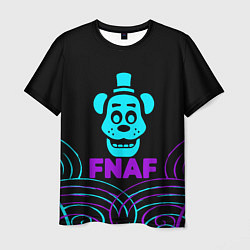 Мужская футболка FNAF Фредди neon