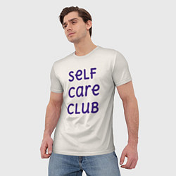 Футболка мужская Self care club, цвет: 3D-принт — фото 2