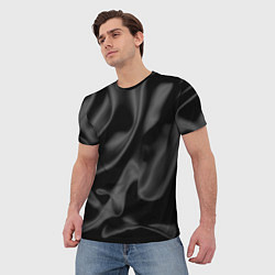 Футболка мужская Черный шелк, цвет: 3D-принт — фото 2