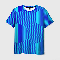 Мужская футболка Blue geometry линии
