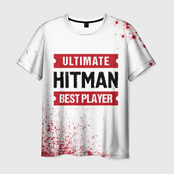 Мужская футболка Hitman: красные таблички Best Player и Ultimate