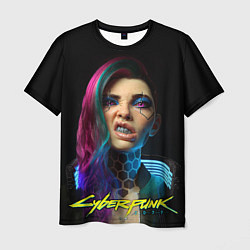 Мужская футболка Cyberpunk - girl grillz