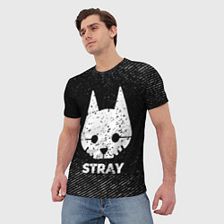 Футболка мужская Stray с потертостями на темном фоне, цвет: 3D-принт — фото 2